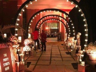 Illuminated Arch Tunnel - Game Jockey & Team Building Udaipur