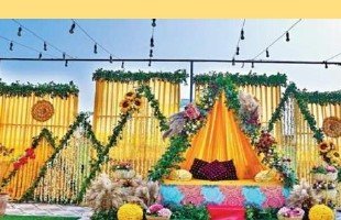 Marigold Stage Haldi Setup - Game Jockey & Team Building Udaipur