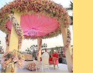 Circular Floral Dome Mandap - Game Jockey & Team Building Udaipur