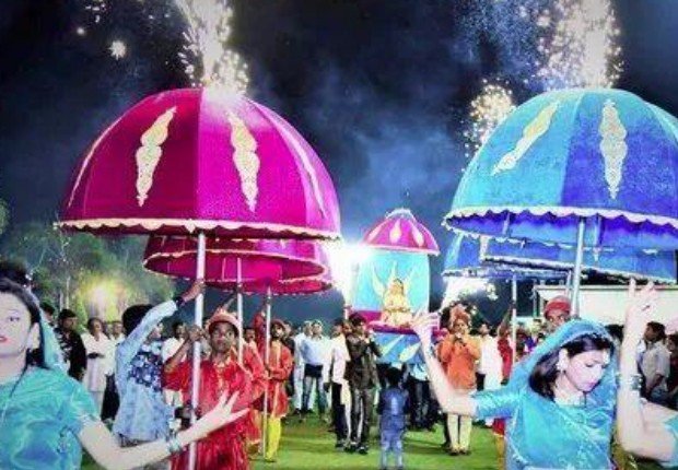 Illuminated Umbrella Procession - Game Jockey & Team Building Udaipur