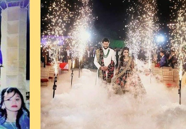 Fog & Sparkler Aisle - Game Jockey & Team Building Udaipur